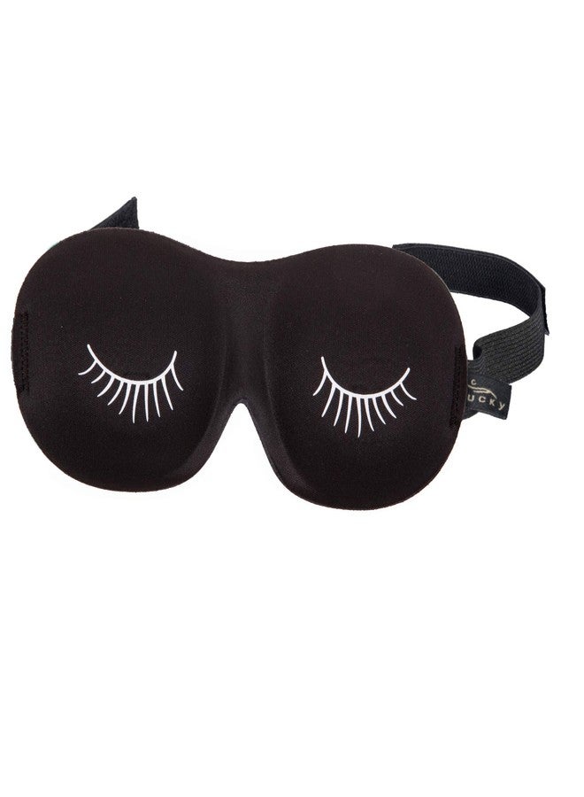 Bucky Ultralight Comfortable Contoured Travel and Sleep Eye Mask, Black Eyelash, One Size (5824) - Image 1
